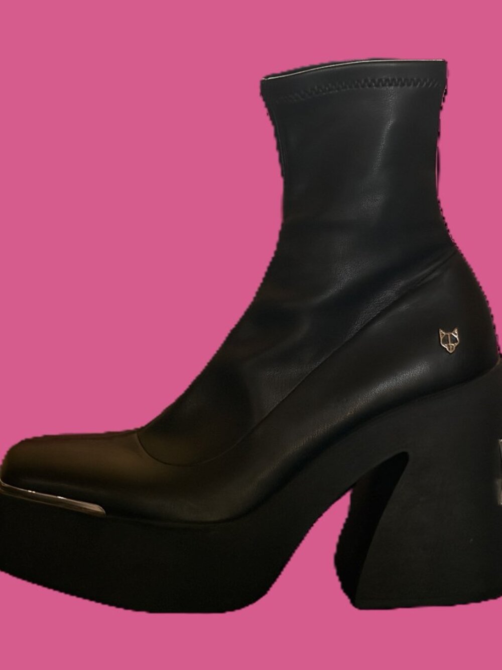 Naked Wolfe Illuminate Vegan Leather Platform Ankle Boots - Picture 4 of 8